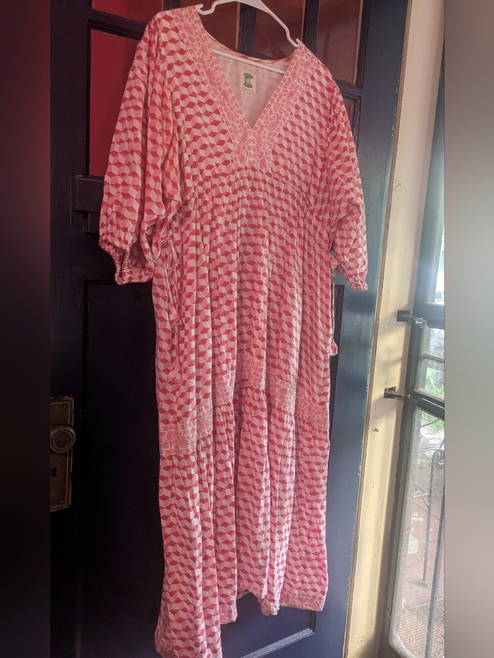 Daydress handwoven block print midi